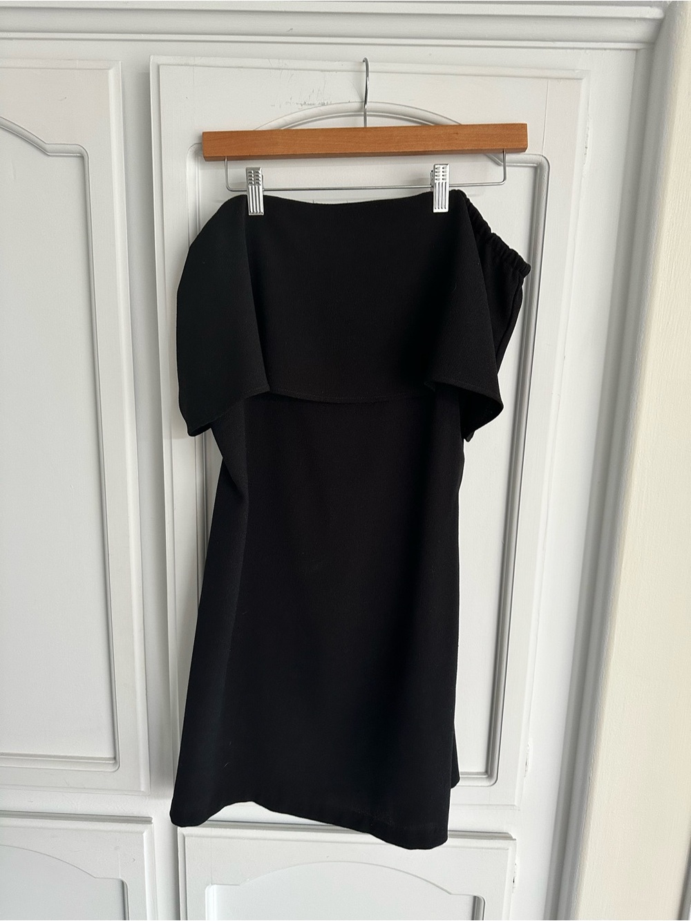 Charles Henry Strapless Black Cocktail Dress